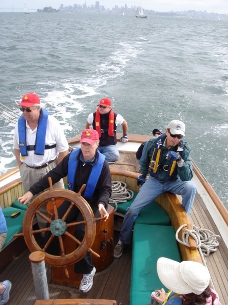 Captain Lexi Ford driving Yankee hard in a race