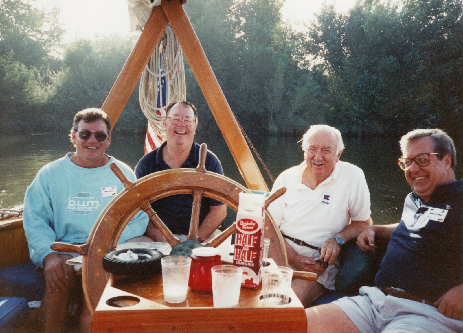 Crew aboard Yankee during a stag cruise